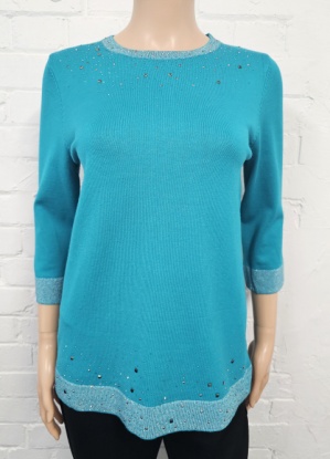 Anonymous Embellished 3/4 Length Sleeve Jumper